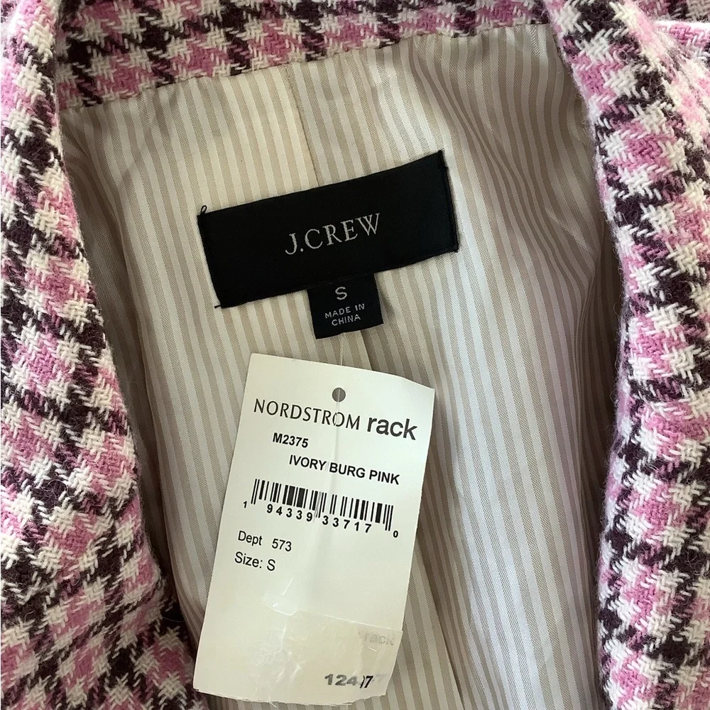 J. Crew Wool Blend  Houndstooth Blazer - Picture 3 of 4